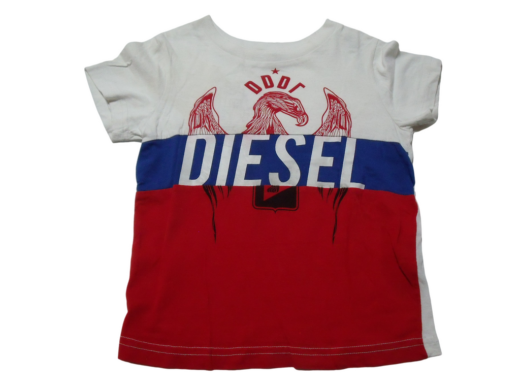 DIESEL Ｔシャツ 半袖 アップリケ コットン ディーゼル DIESEL T-JUST-POCKET-CROW A096750BJAN 半袖Tシャツ