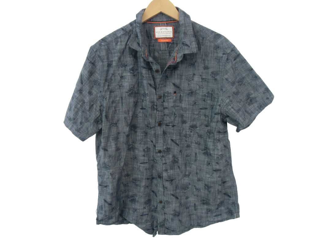 【激安古着】 DENIM&FLOWER　半袖シャツ　トップス