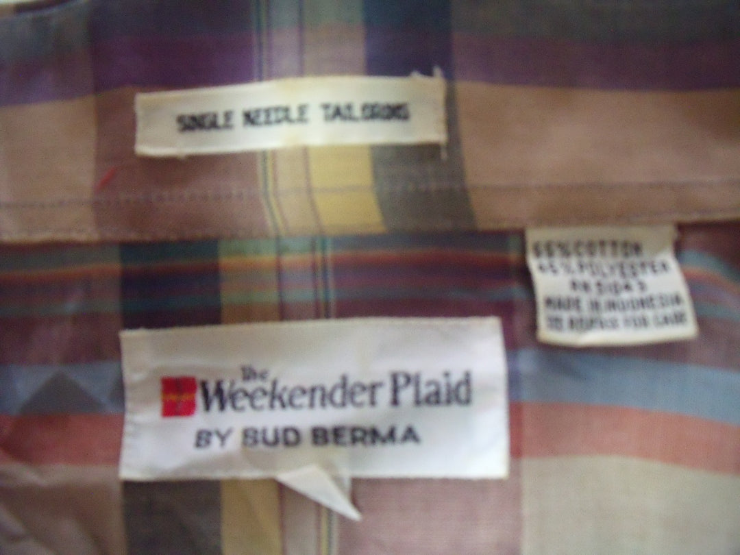 【激安古着】 The Weekender Plaid BY BUD BERMA　長袖シャツ　トップス