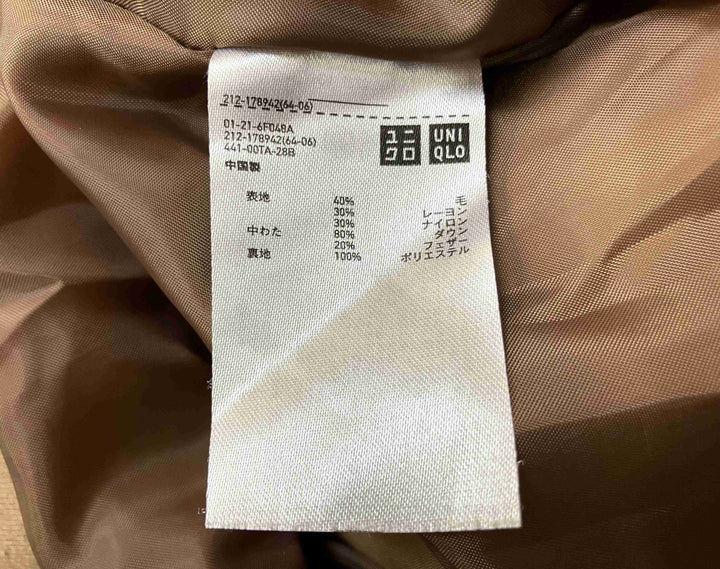 【激安古着】  UNIQLO ユニクロ　ダウン,中綿ジャケット/コート　アウター