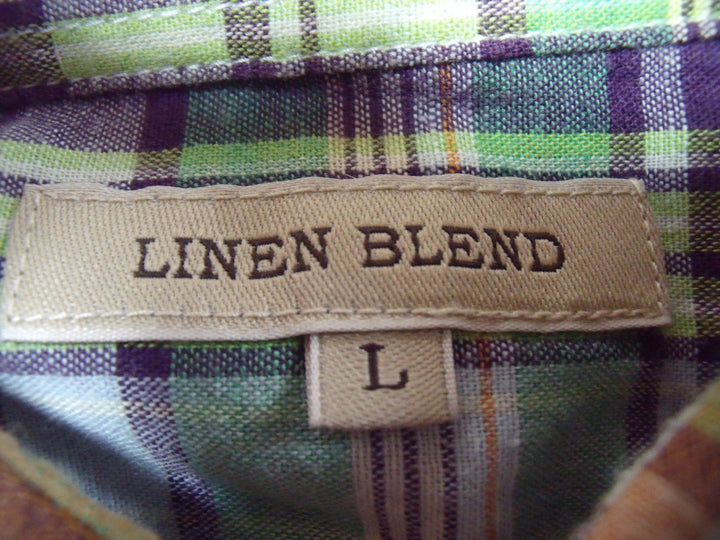 【激安古着】 LINEN BLEND UNIQLO　長袖シャツ　トップス
